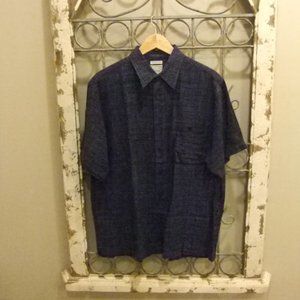 SADDLEBRED WASHABLE LINEN S/S MENS SHIRT-LARGE